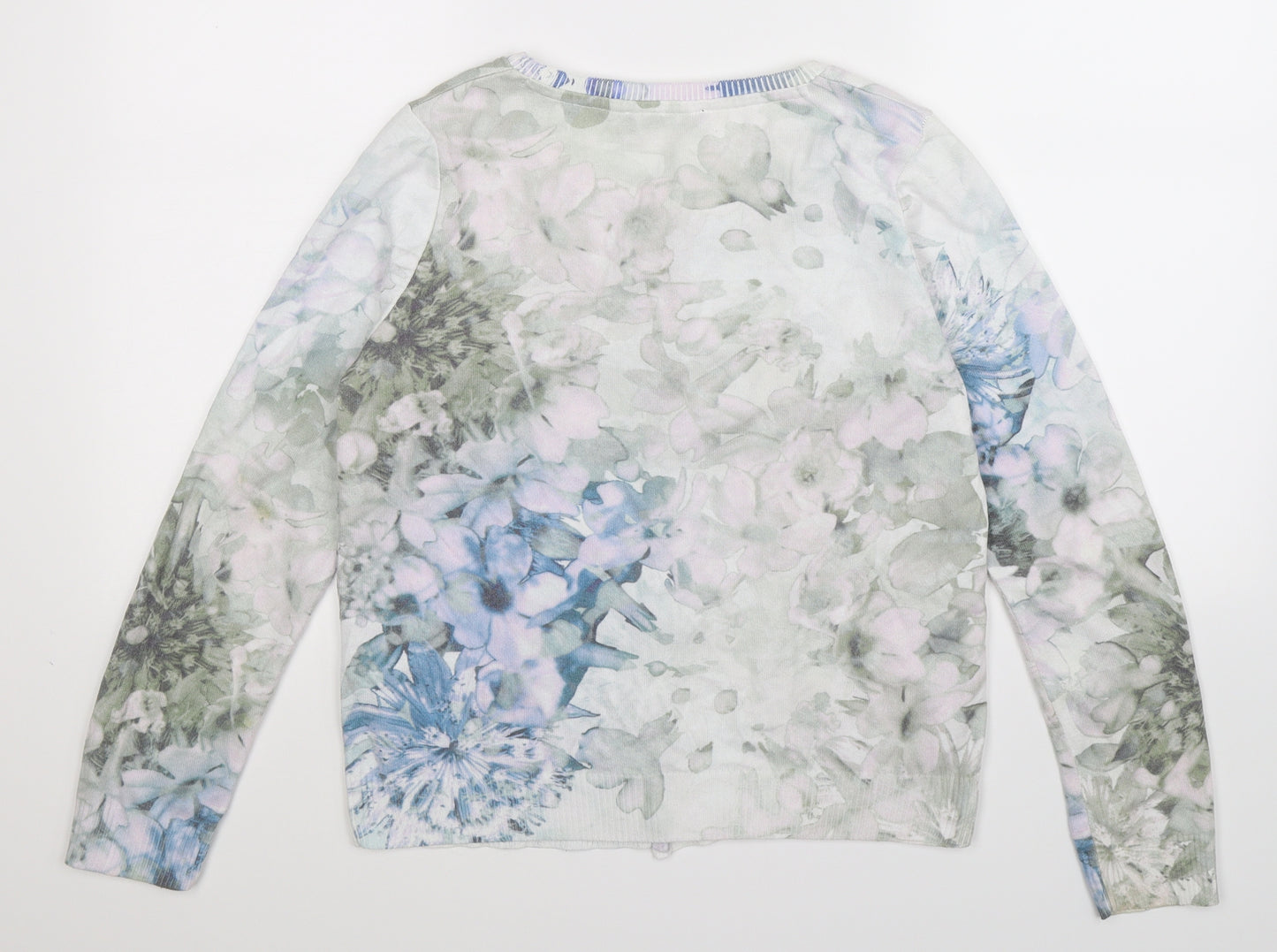 George Womens Multicoloured Floral Knit Cardigan Jumper Size 14