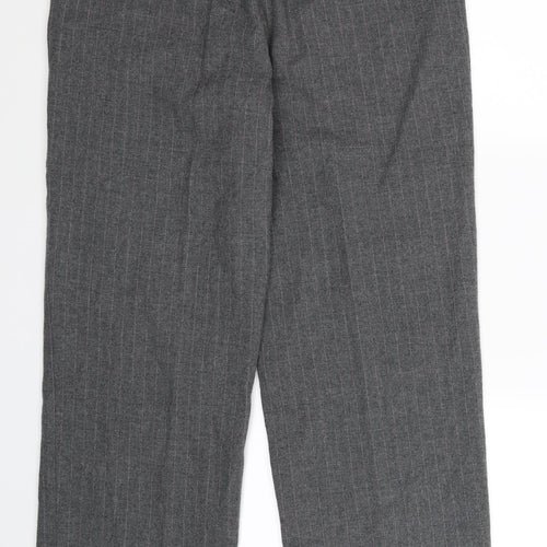 Per Una Womens Grey Striped  Trousers  Size 16 L30 in