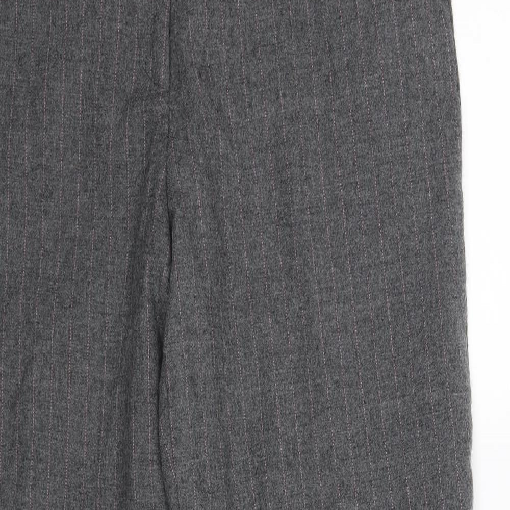 Per Una Womens Grey Striped  Trousers  Size 16 L30 in