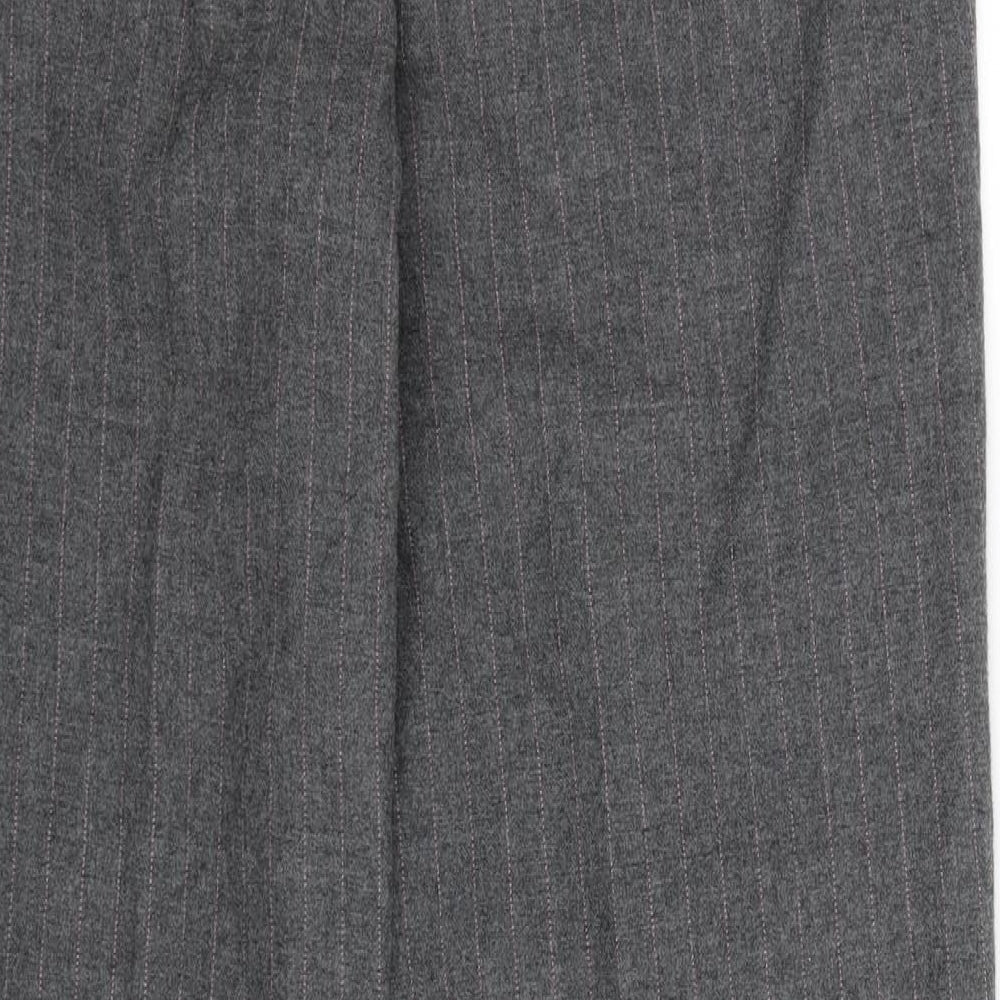 Per Una Womens Grey Striped  Trousers  Size 16 L30 in