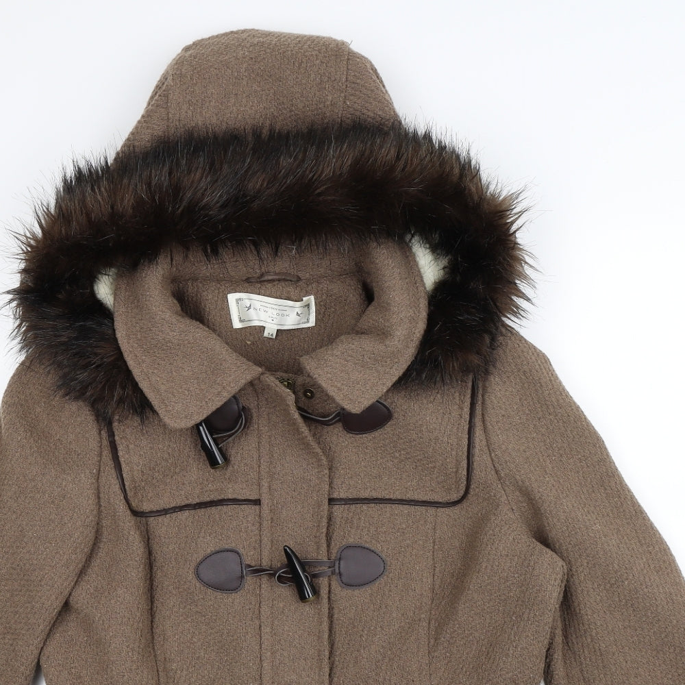 New Look Womens Grey   Pea Coat Coat Size 14