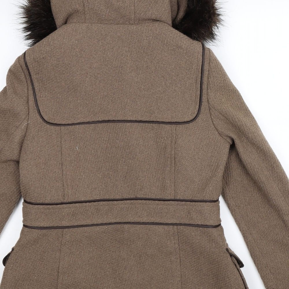 New Look Womens Grey   Pea Coat Coat Size 14
