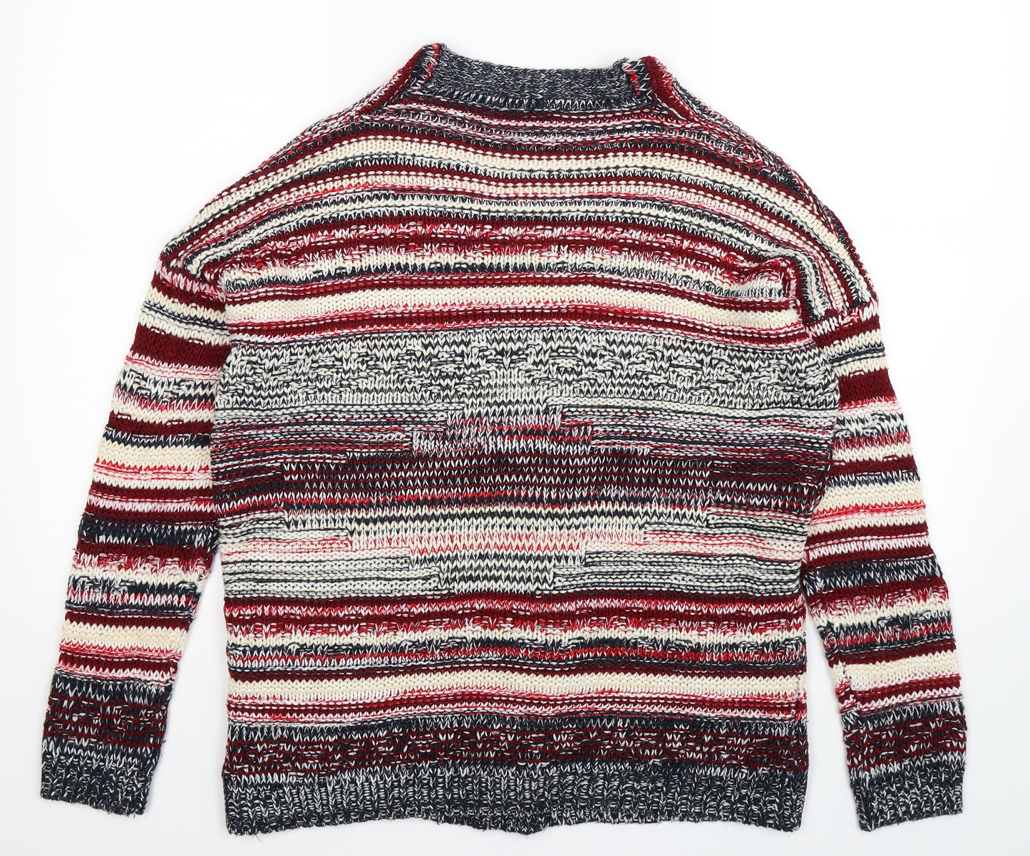 Select Womens Multicoloured Striped Knit Cardigan Jumper Size 8