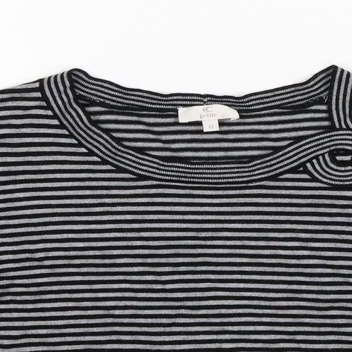 CC Womens Grey Striped Knit Pullover Jumper Size M