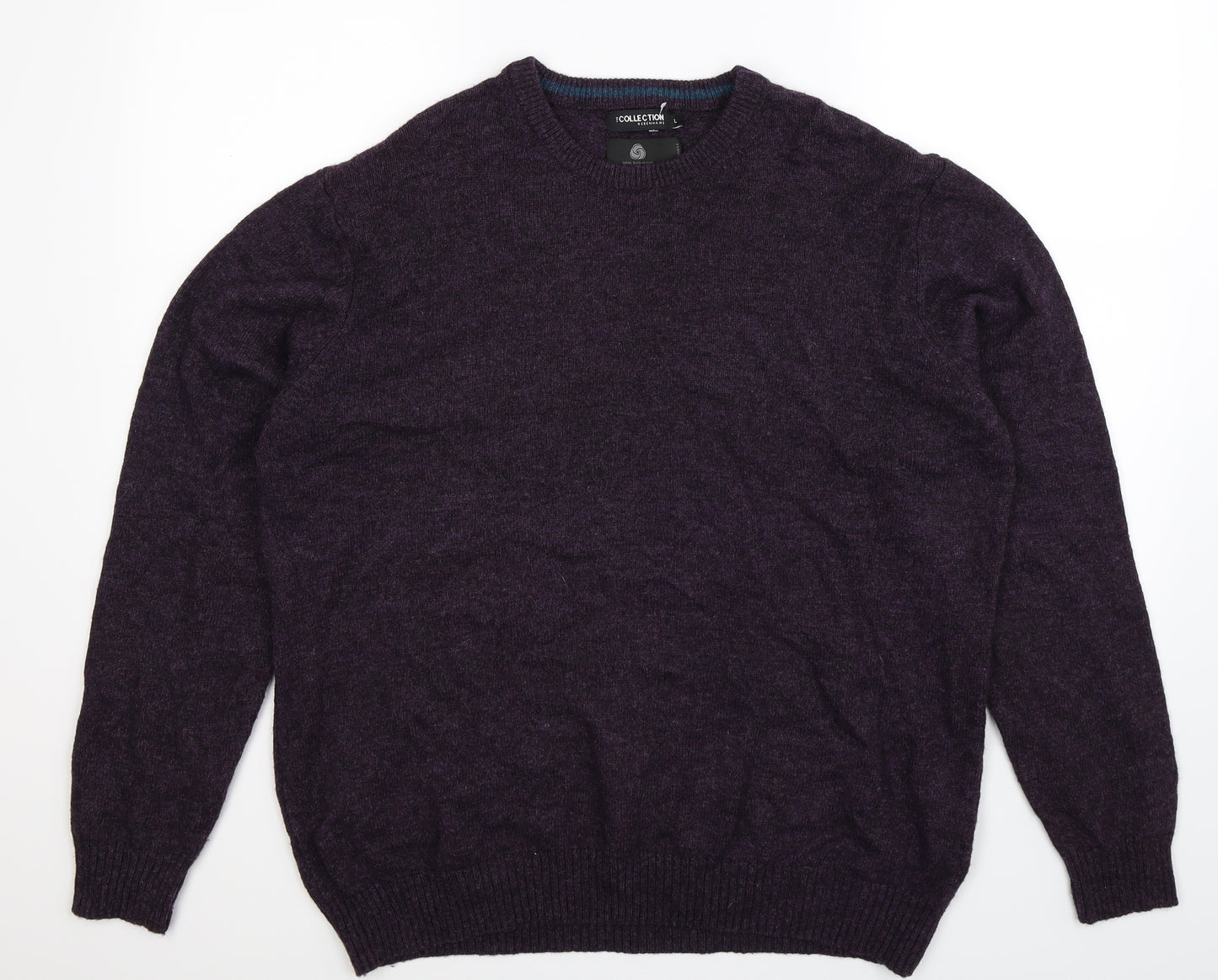 Debenhams Mens Purple  Knit Pullover Jumper Size L