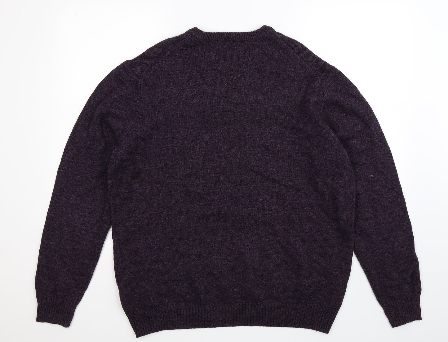 Debenhams Mens Purple  Knit Pullover Jumper Size L