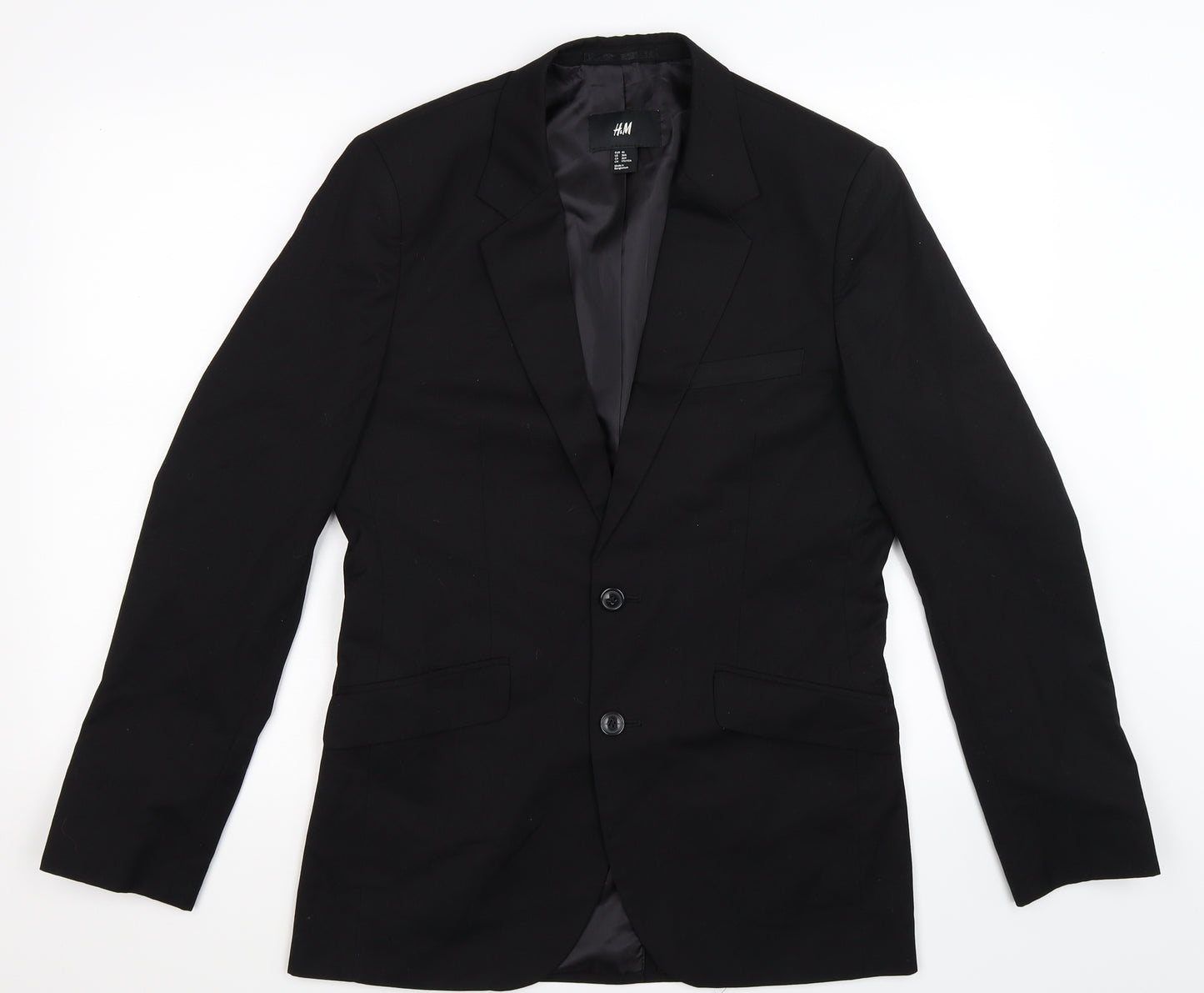 H&M Mens Black   Jacket Suit Jacket Size 36
