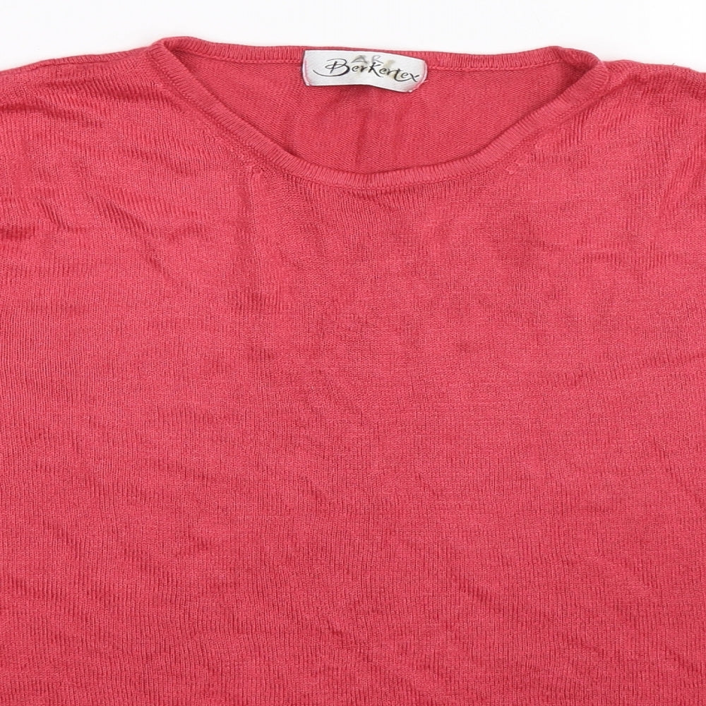 Berkertex Womens Pink  Knit Pullover Jumper Size 14
