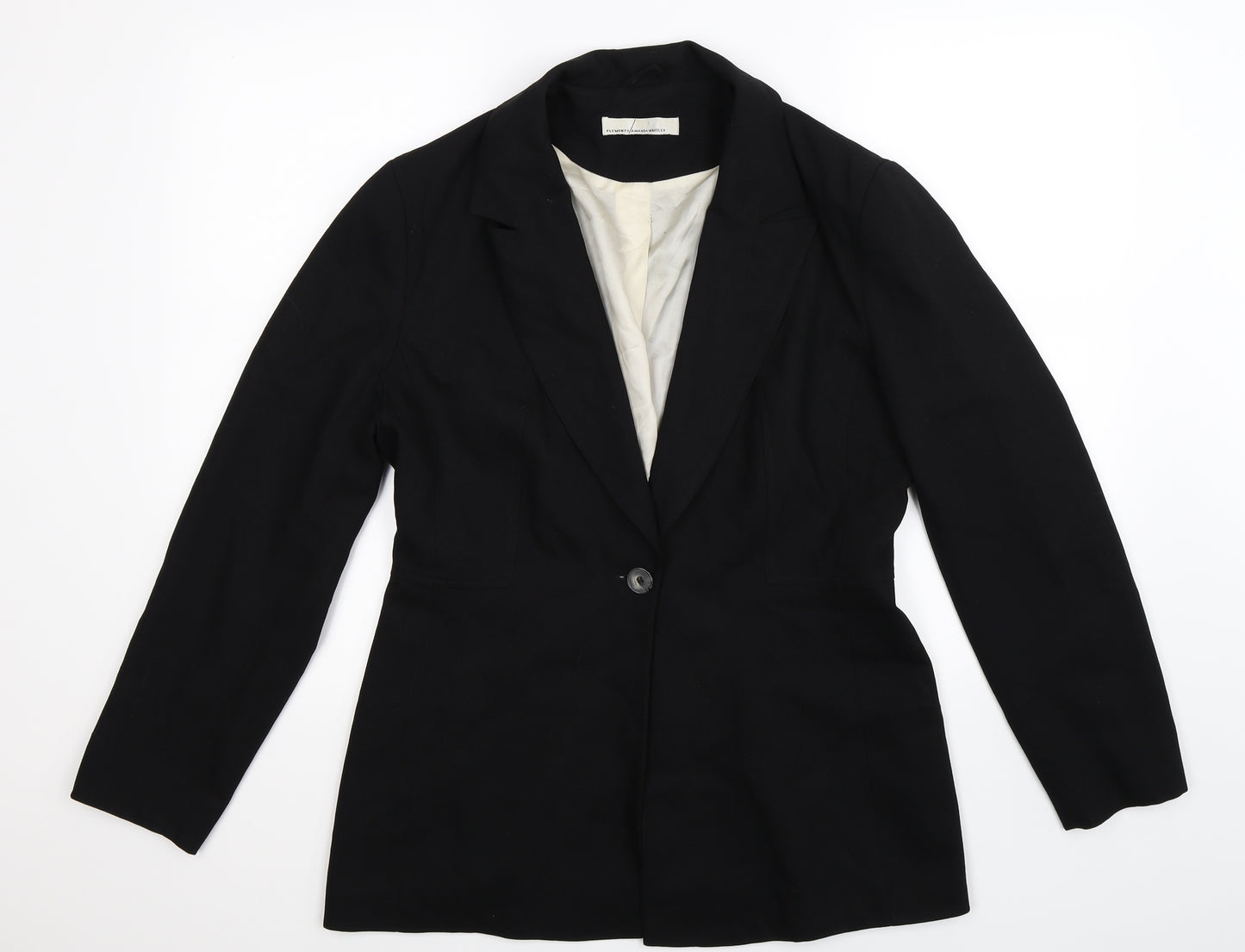ELEMENTS Womens Black   Jacket Suit Jacket Size 14