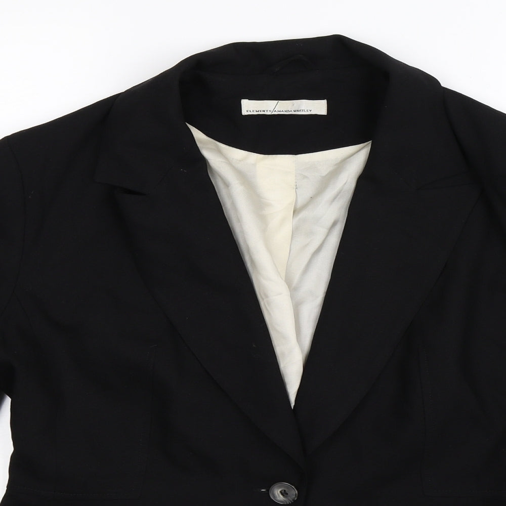 ELEMENTS Womens Black   Jacket Suit Jacket Size 14