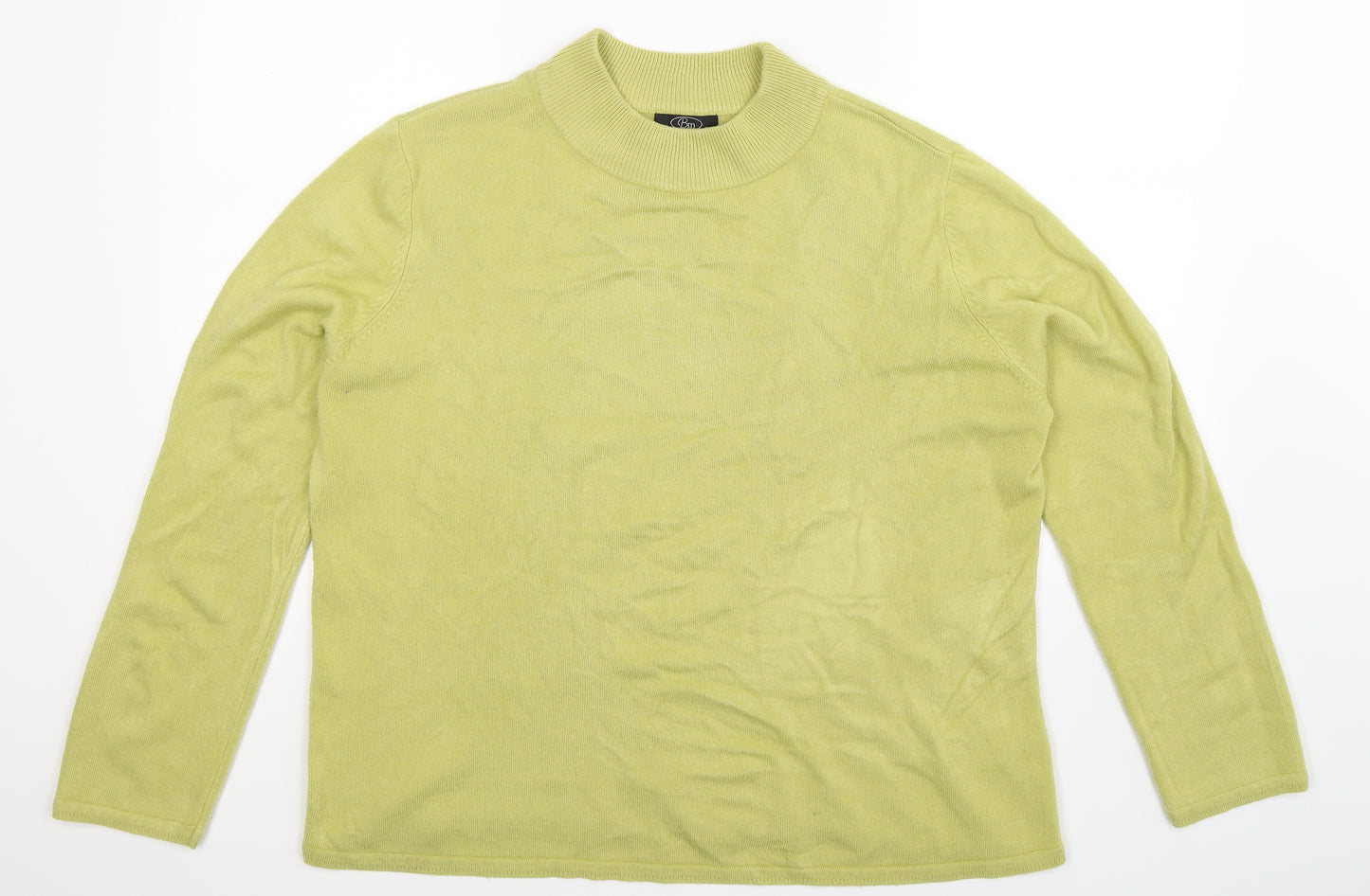 BM Womens Green  Knit Pullover Jumper Size L