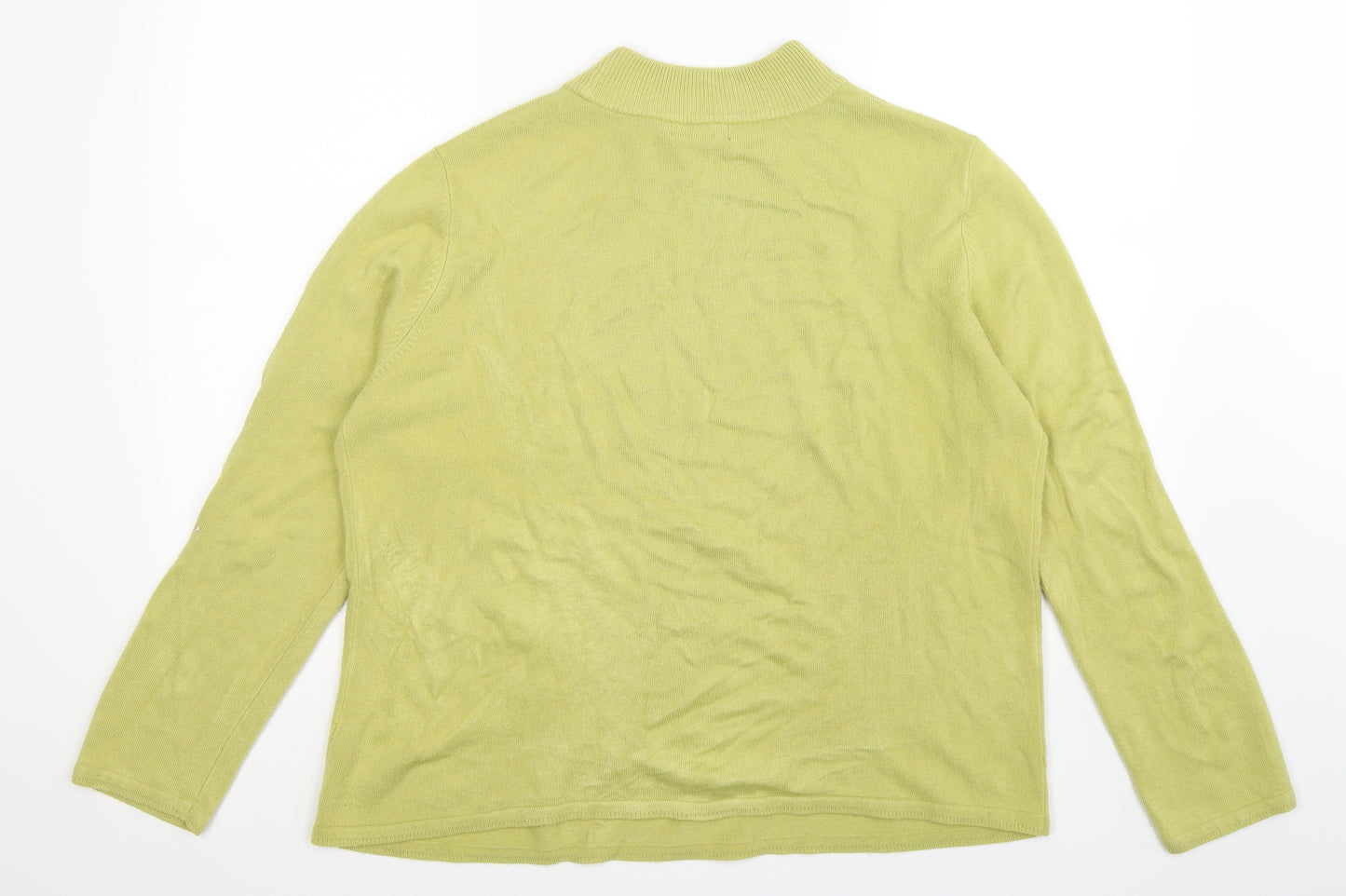 BM Womens Green  Knit Pullover Jumper Size L