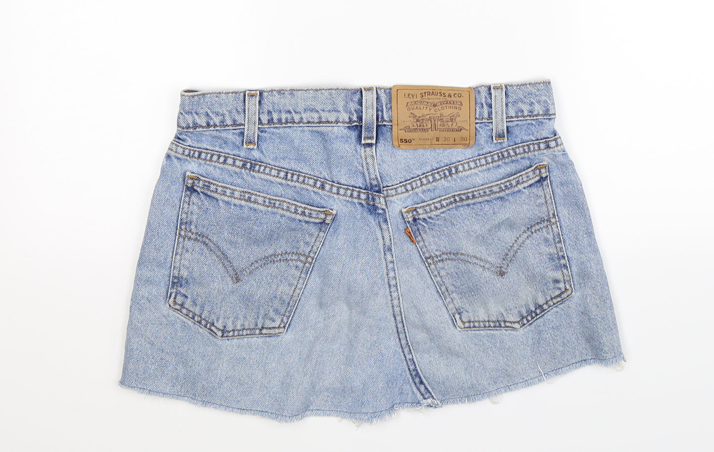 Levi's Womens Blue  Denim Mini Skirt Size 30 in