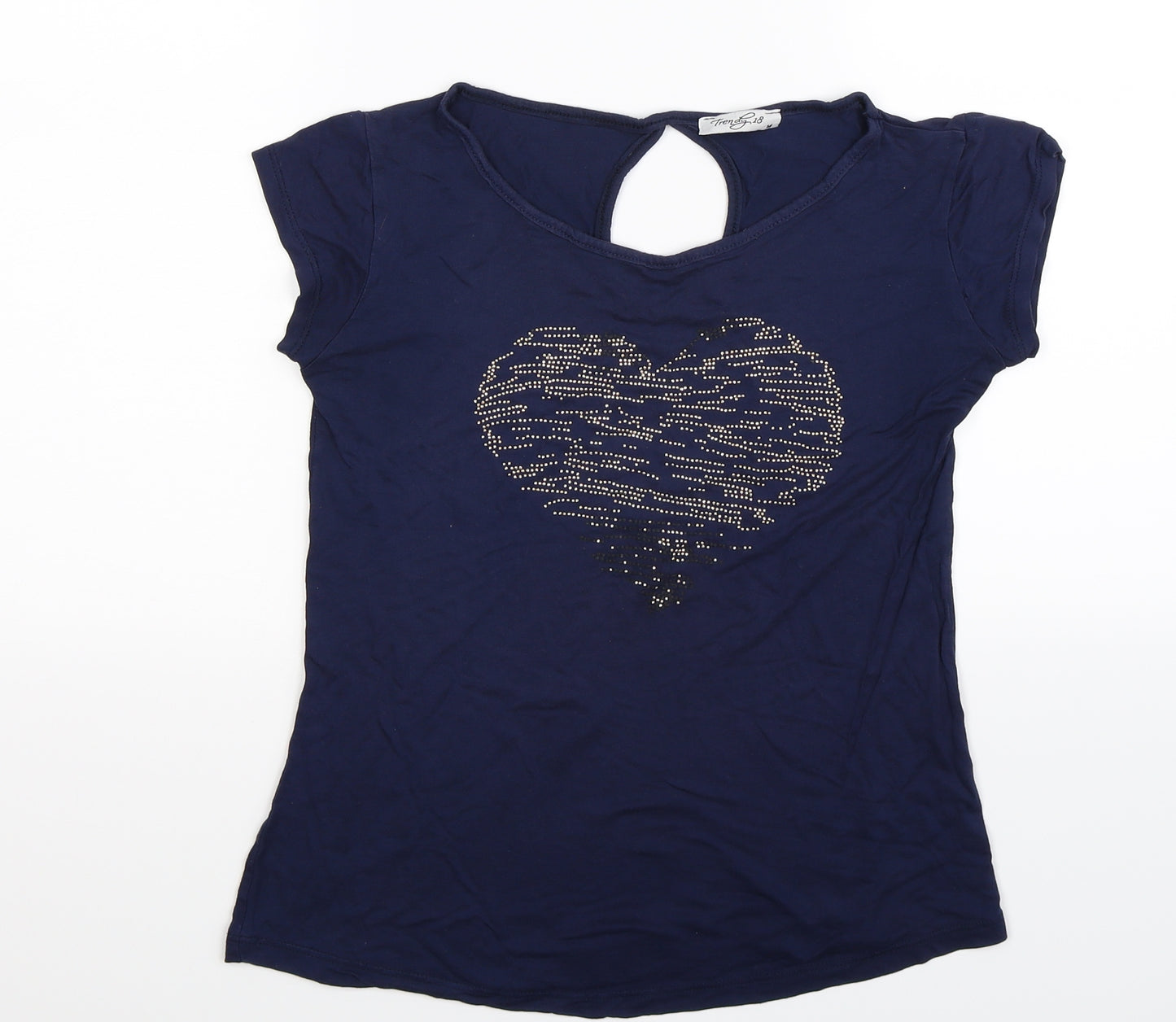 Trendy Womens Blue   Basic T-Shirt Size M