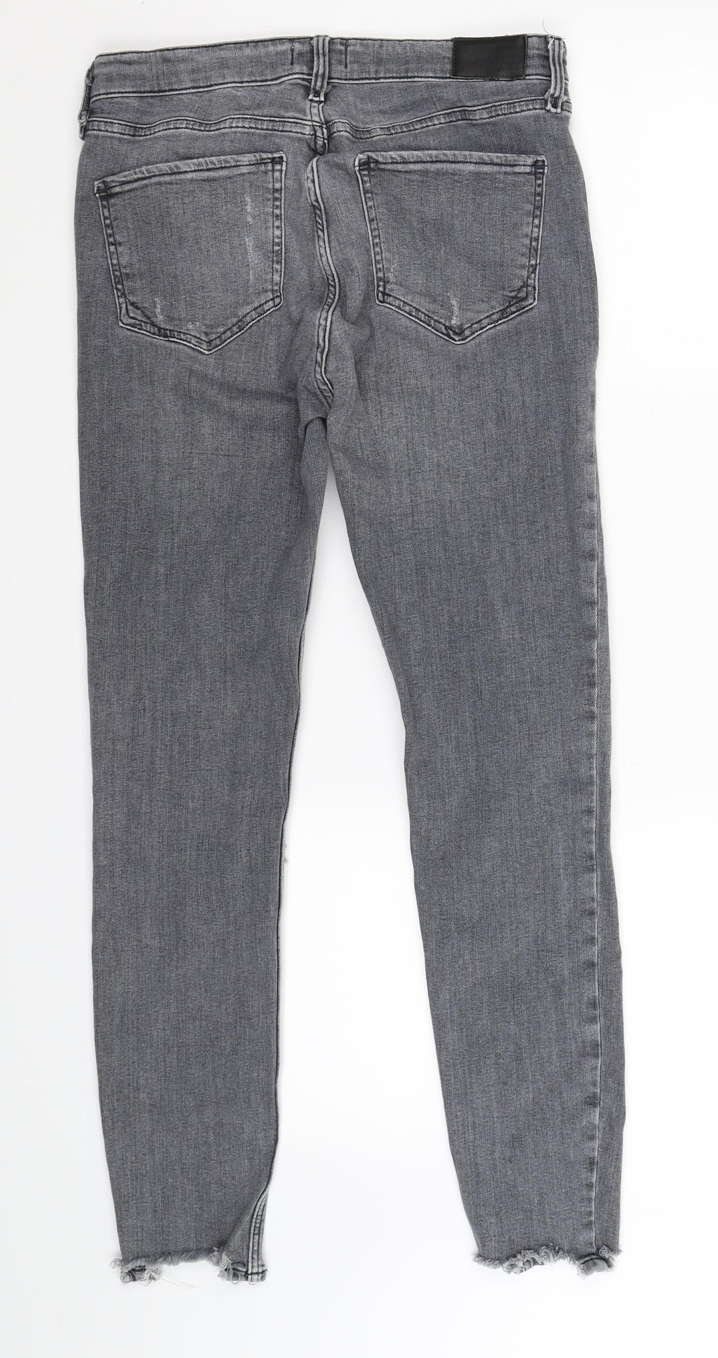 River Island Womens Grey  Denim Skinny Jeans Size 12 L27 in