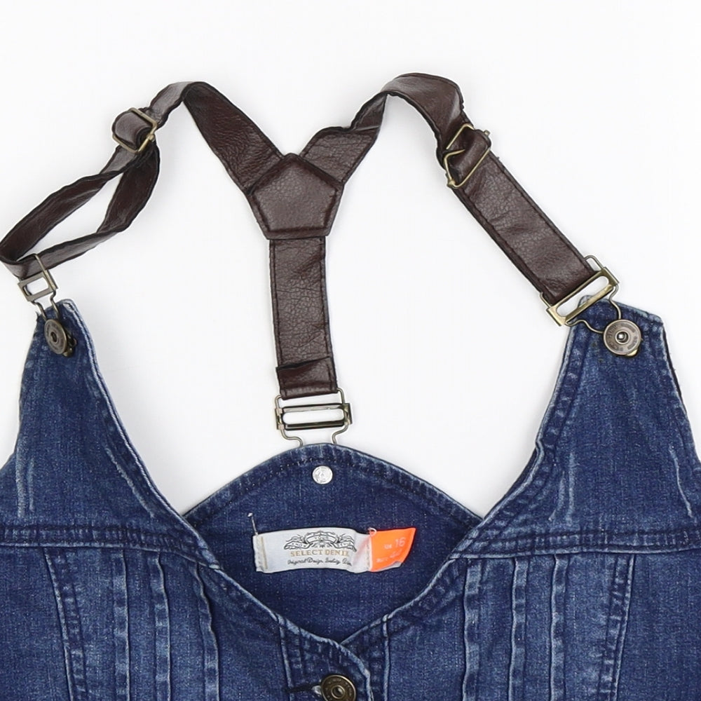 Select Womens Blue  Denim Jacket Waistcoat Size 16