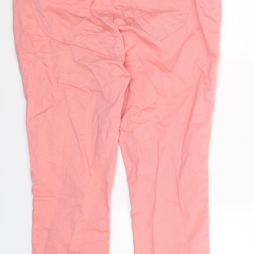 Dorothy Perkins Womens Pink  Denim Cropped Jeans Size 14 L21 in