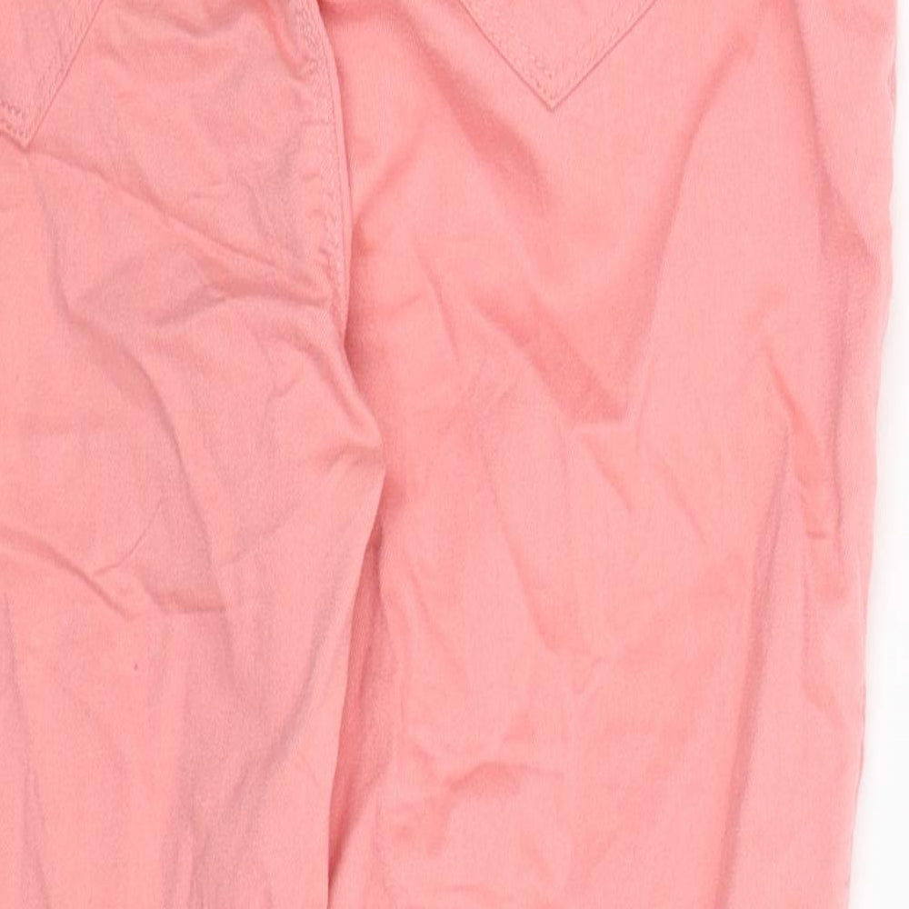 Dorothy Perkins Womens Pink  Denim Cropped Jeans Size 14 L21 in