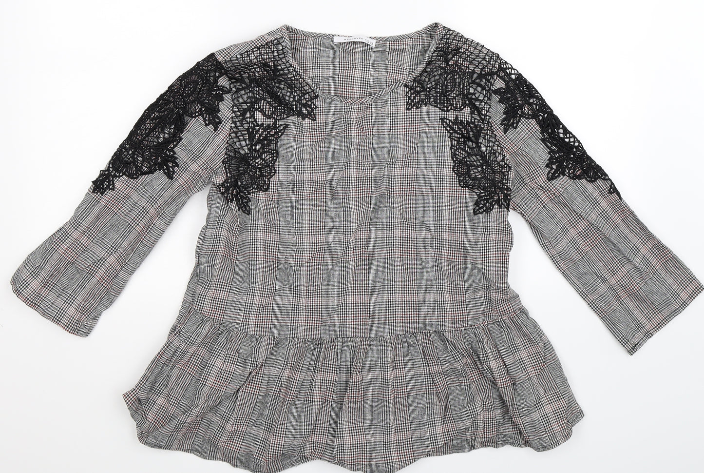 RESERVED Womens Grey Check  Camisole Blouse Size 10