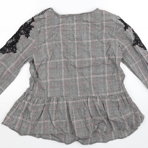 RESERVED Womens Grey Check  Camisole Blouse Size 10
