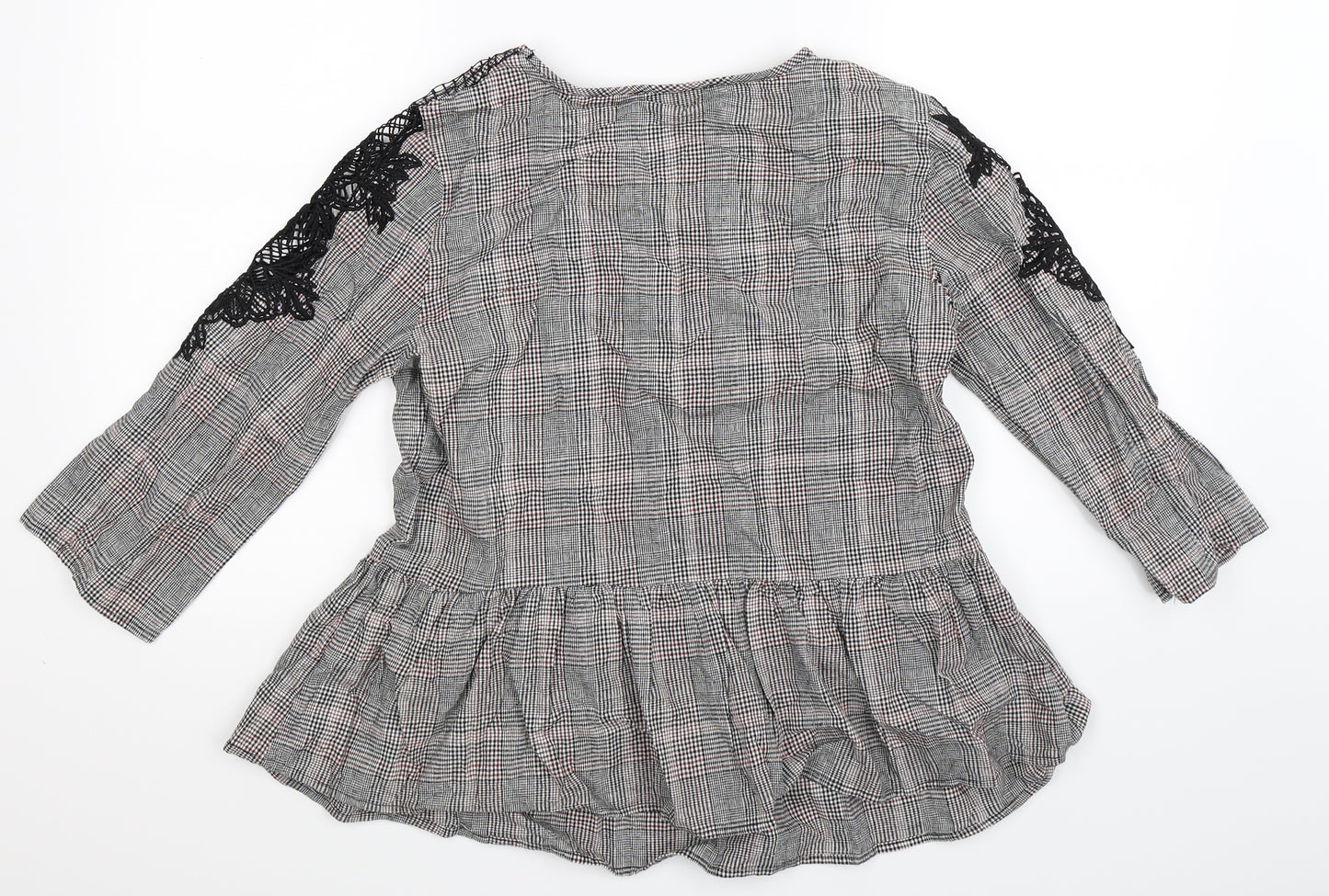 RESERVED Womens Grey Check  Camisole Blouse Size 10