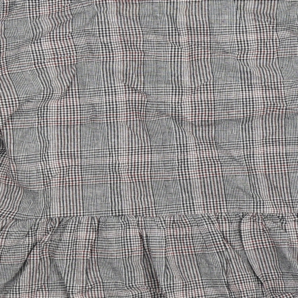 RESERVED Womens Grey Check  Camisole Blouse Size 10