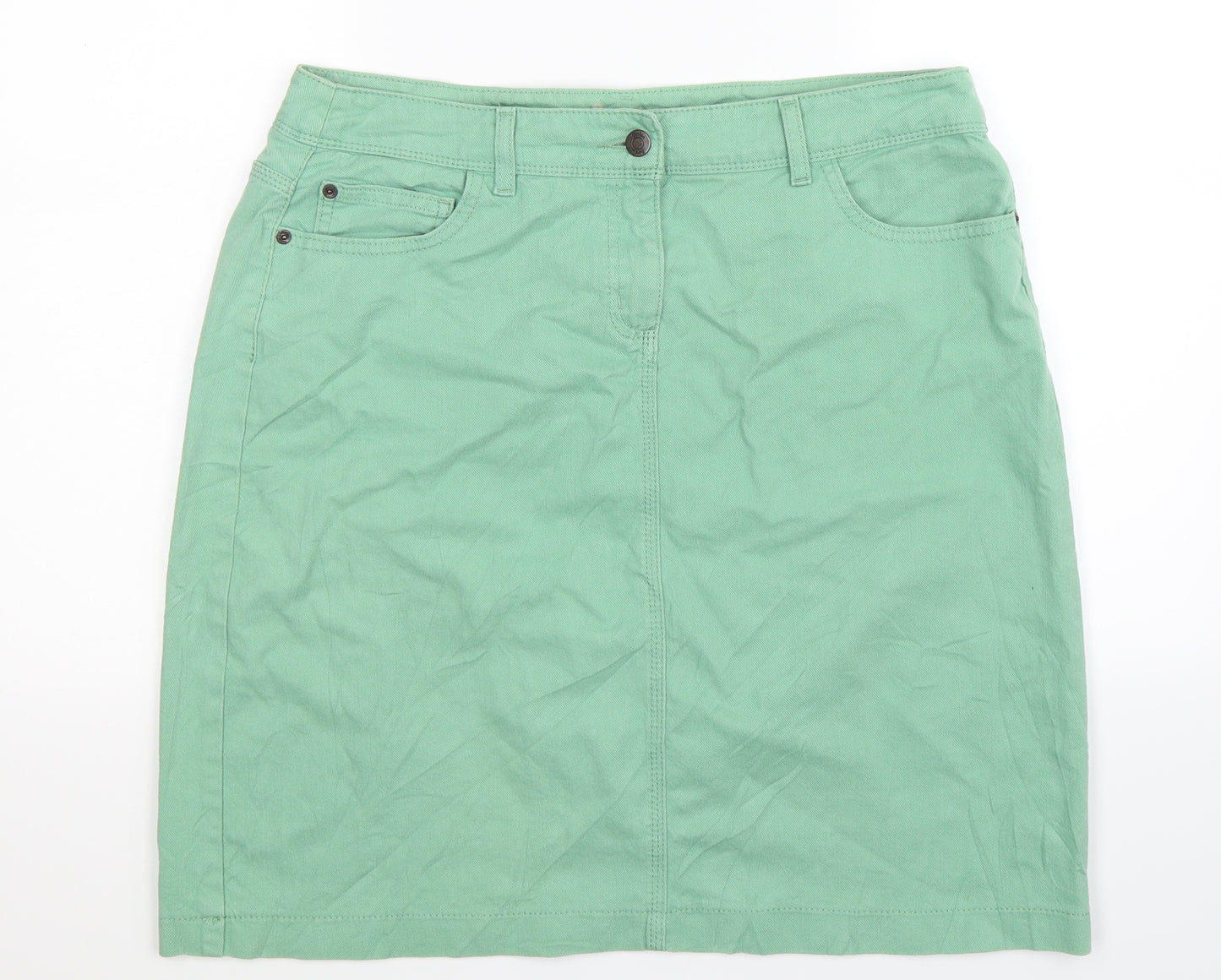 Boden Womens Green  Denim A-Line Skirt Size 16