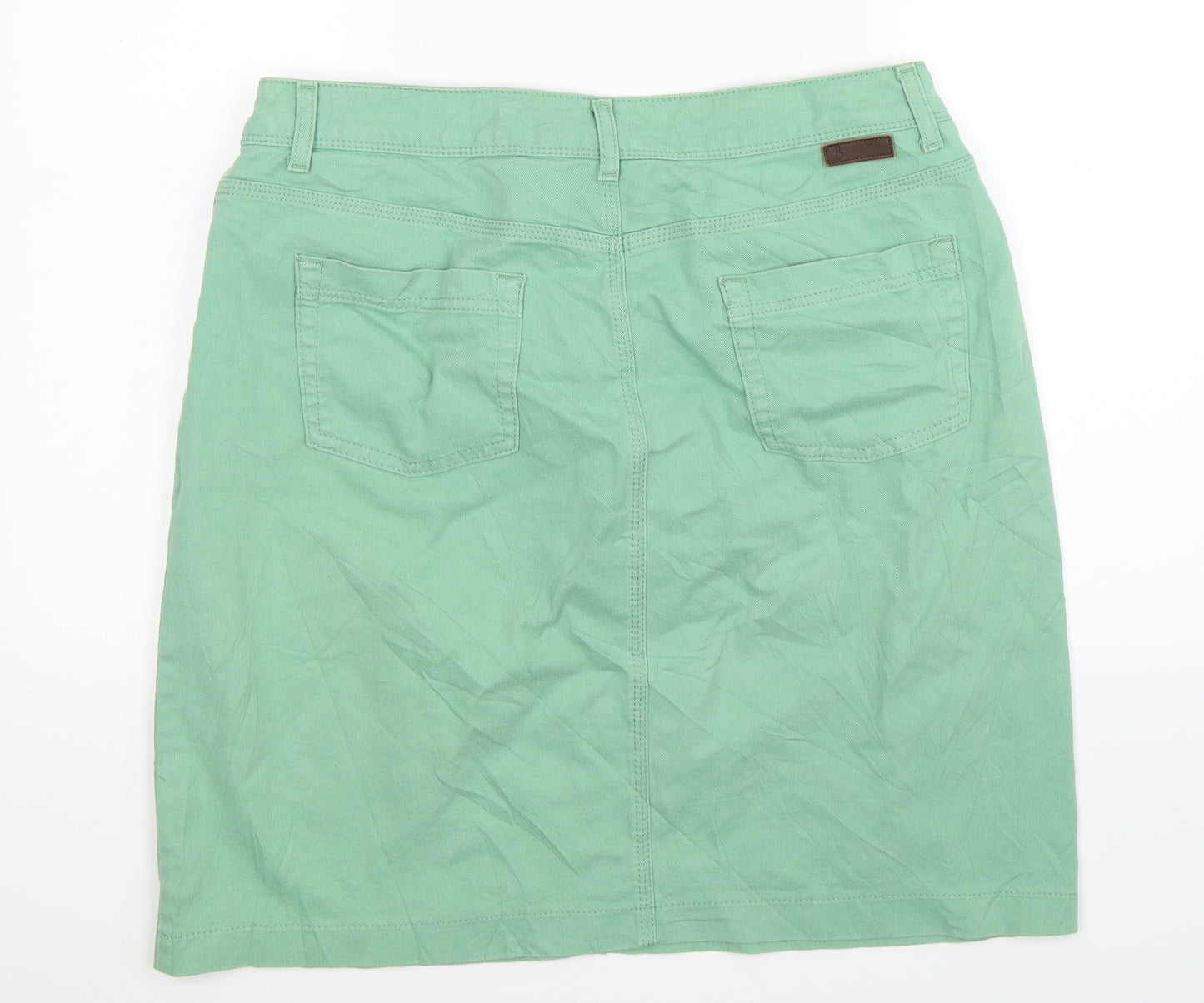 Boden Womens Green  Denim A-Line Skirt Size 16