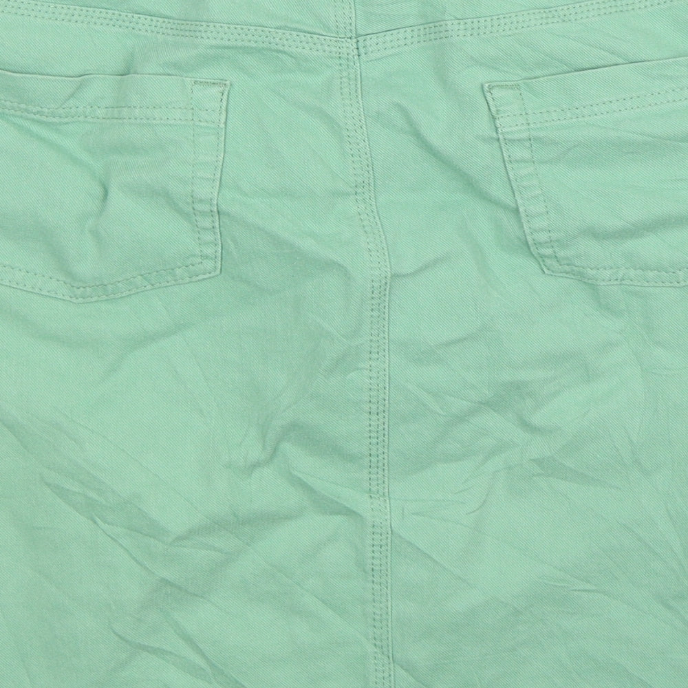 Boden Womens Green  Denim A-Line Skirt Size 16