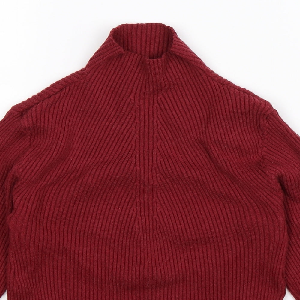 Pieces Womens Brown  Knit Pullover Jumper Size M