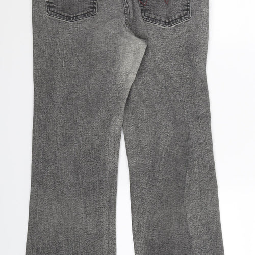 Per Una Womens Grey  Denim Straight Jeans Size 14 L27 in