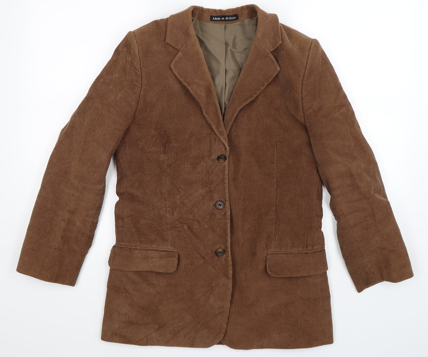 Winebergs Womens Beige  Corduroy Jacket Suit Jacket Size 12