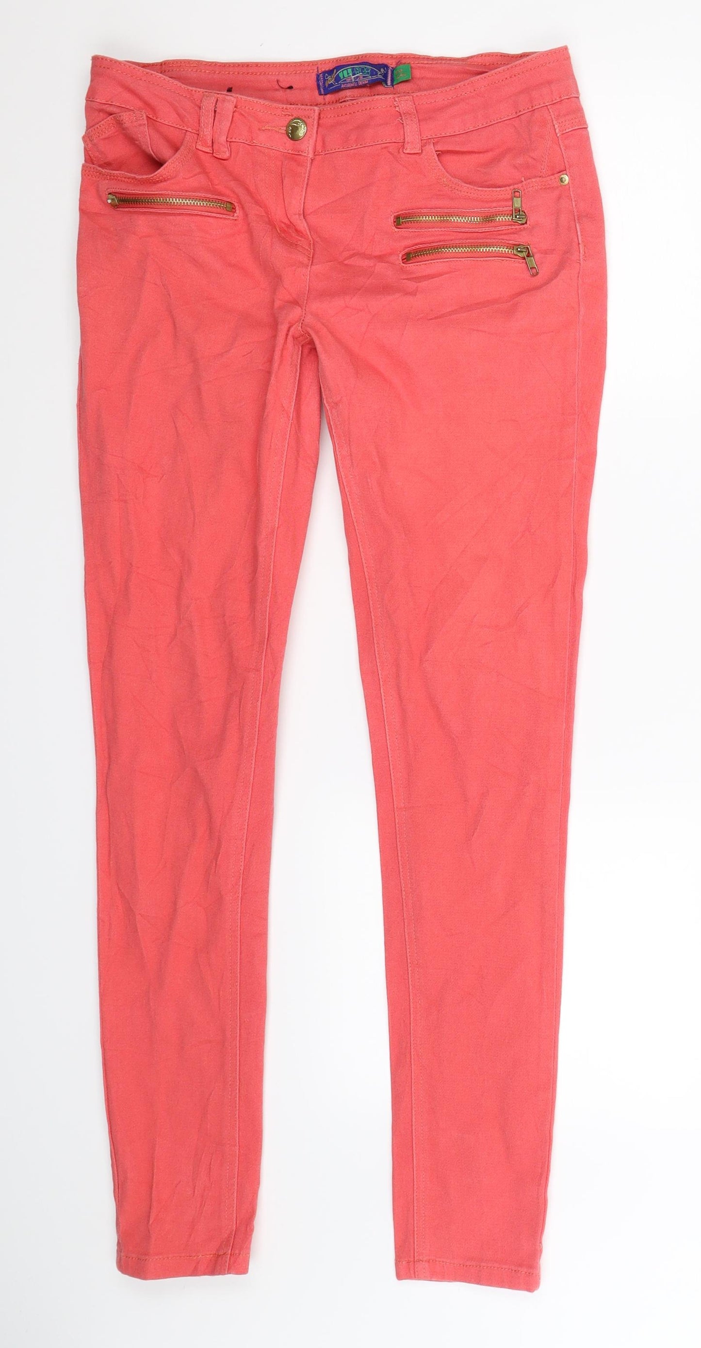 New Look Womens Pink  Denim Jegging Jeans Size 12 L30 in