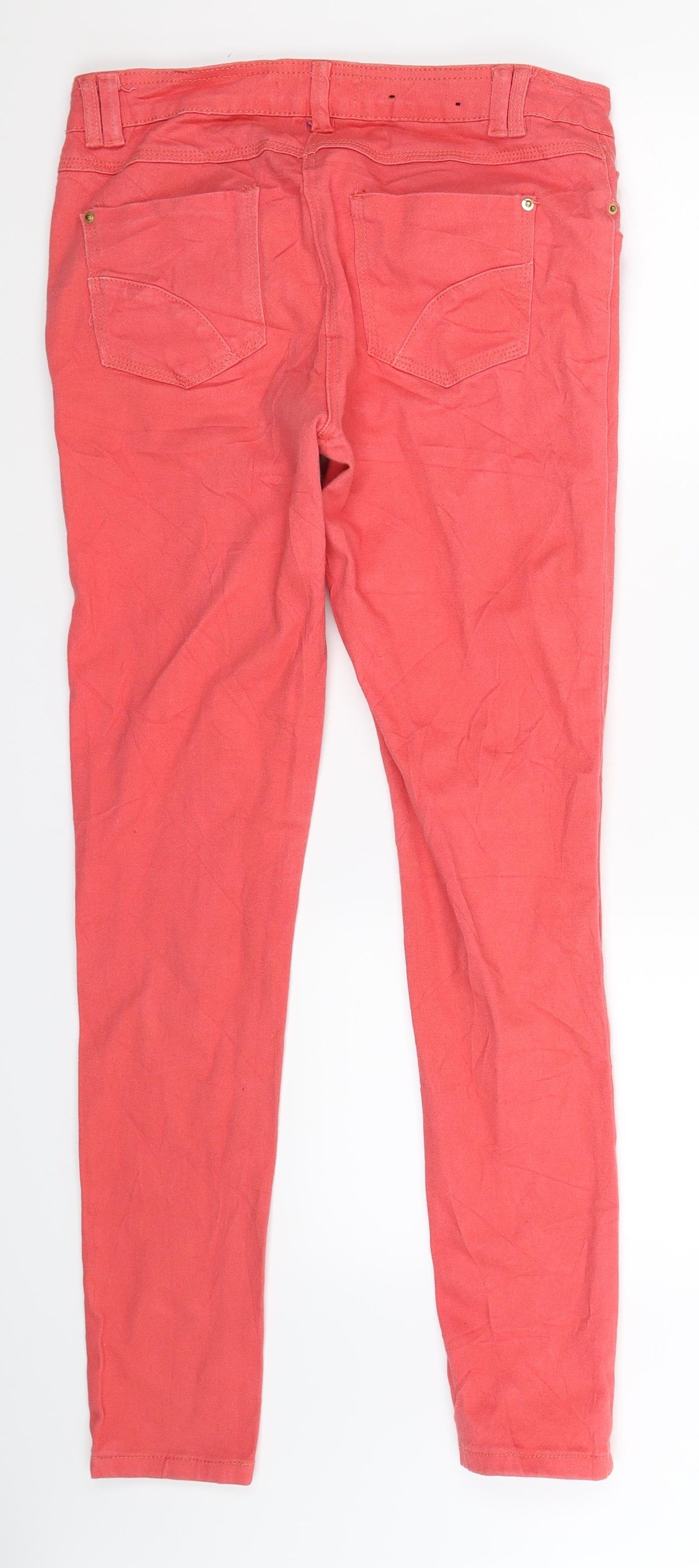 New Look Womens Pink  Denim Jegging Jeans Size 12 L30 in