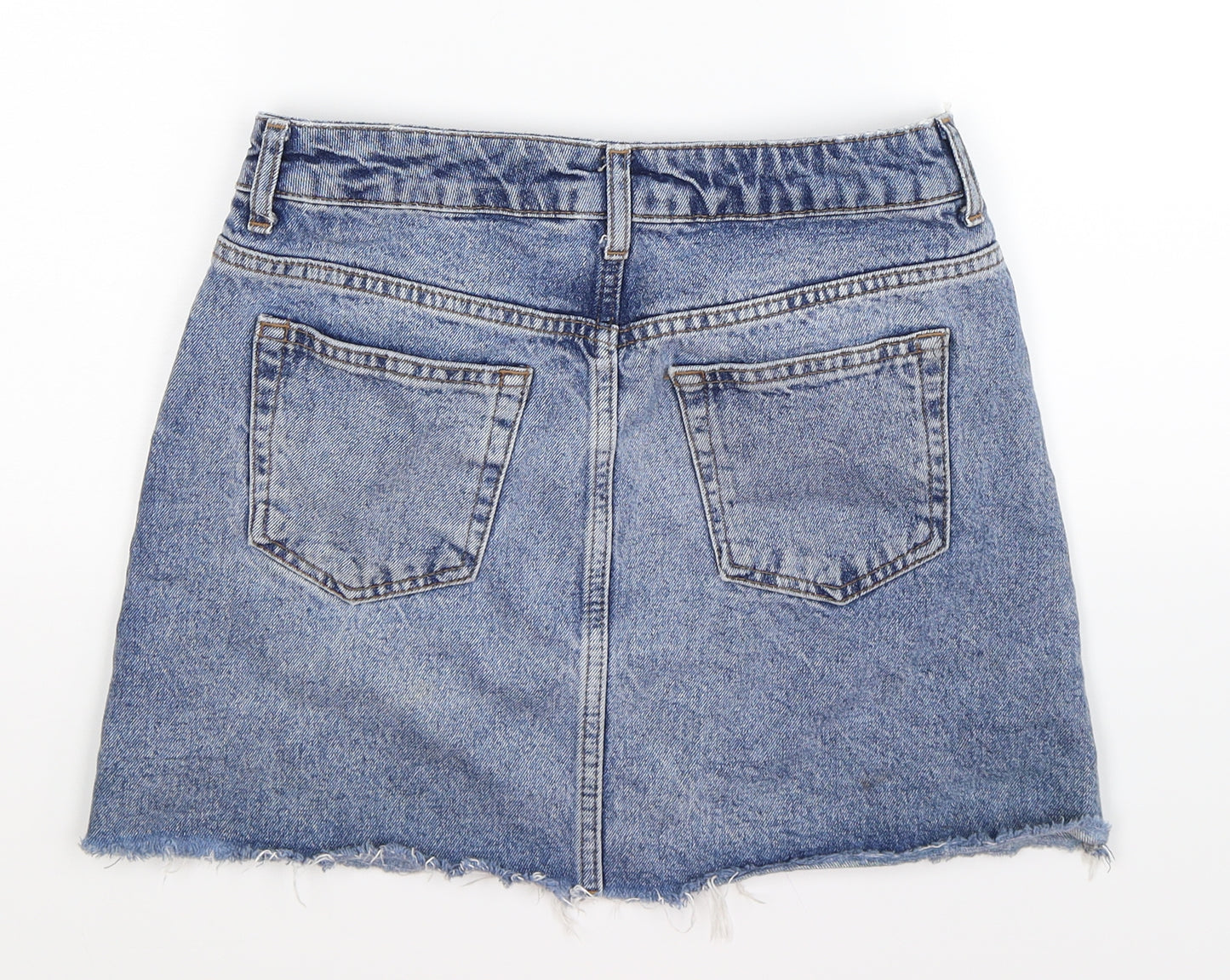 Topshop Womens Blue  Denim Mini Skirt Size 10