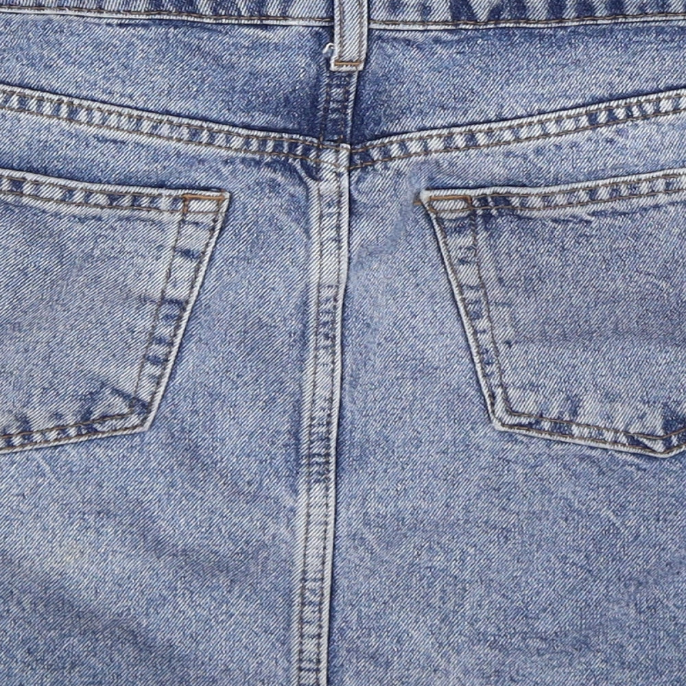 Topshop Womens Blue  Denim Mini Skirt Size 10