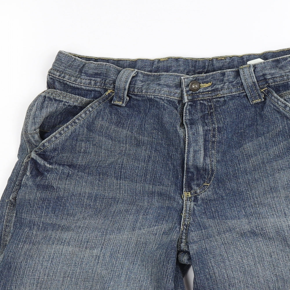 Preworn Boys Blue  Denim Bermuda Shorts Size 16 Years