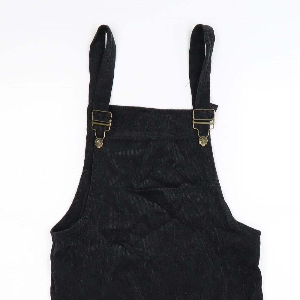 Preworn Womens Blue Striped Corduroy Pinafore/Dungaree Dress  Size S