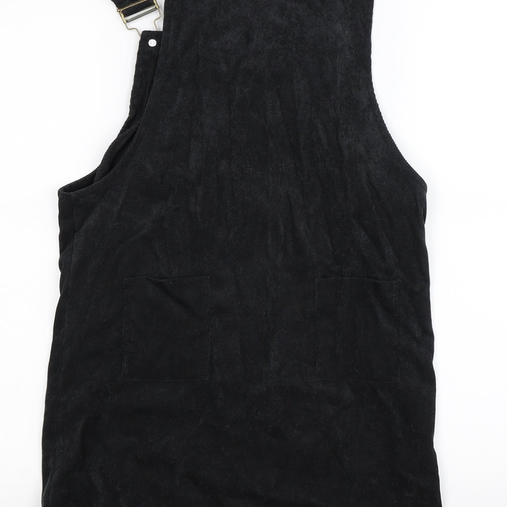 Preworn Womens Blue Striped Corduroy Pinafore/Dungaree Dress  Size S