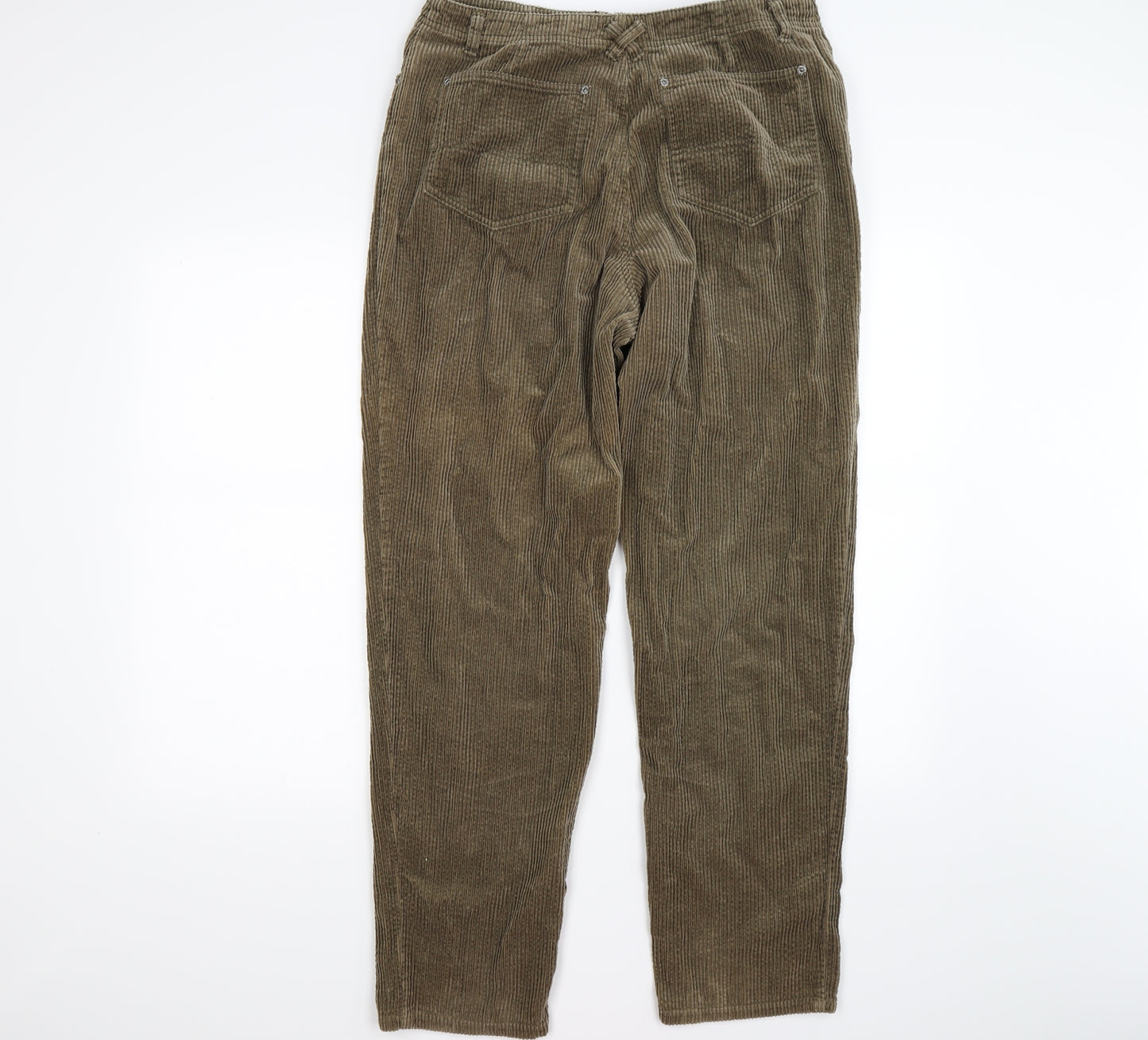 Sigrid Olsen Womens Beige Striped Corduroy Straight Jeans Size 12 L26 in