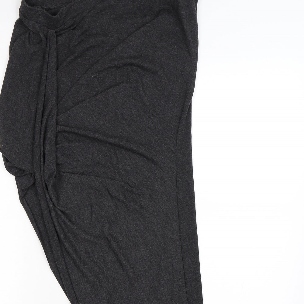 VILA Womens Grey  Knit Wrap Skirt Size L  - Asymmetric