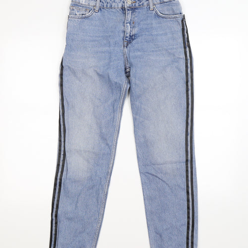 Mango Womens Blue  Denim Skinny Jeans Size 8 L26 in - stripes