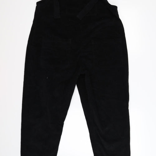lucy & Yak Womens Black  Corduroy Dungaree One-Piece Size M  - organic