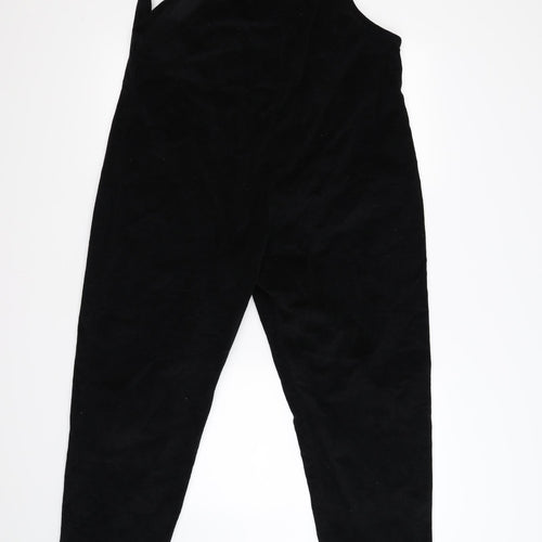 lucy & Yak Womens Black  Corduroy Dungaree One-Piece Size M  - organic