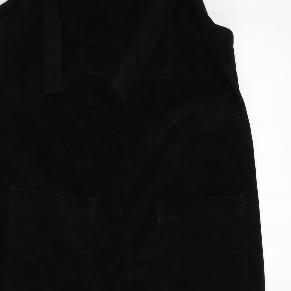 lucy & Yak Womens Black  Corduroy Dungaree One-Piece Size M  - organic