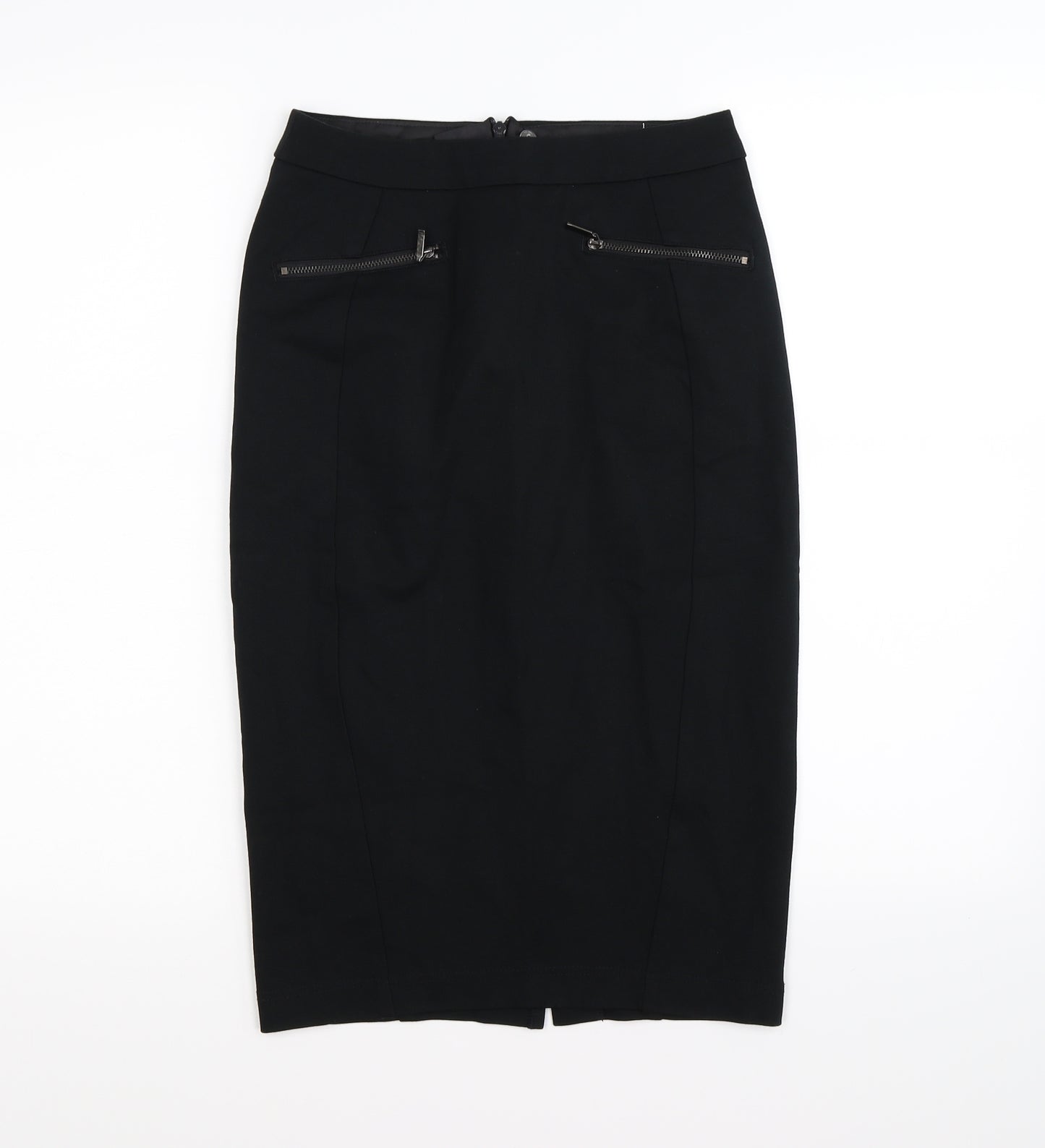 Marks and Spencer Womens Black   Peasant Skirt Size 8  - work office formal