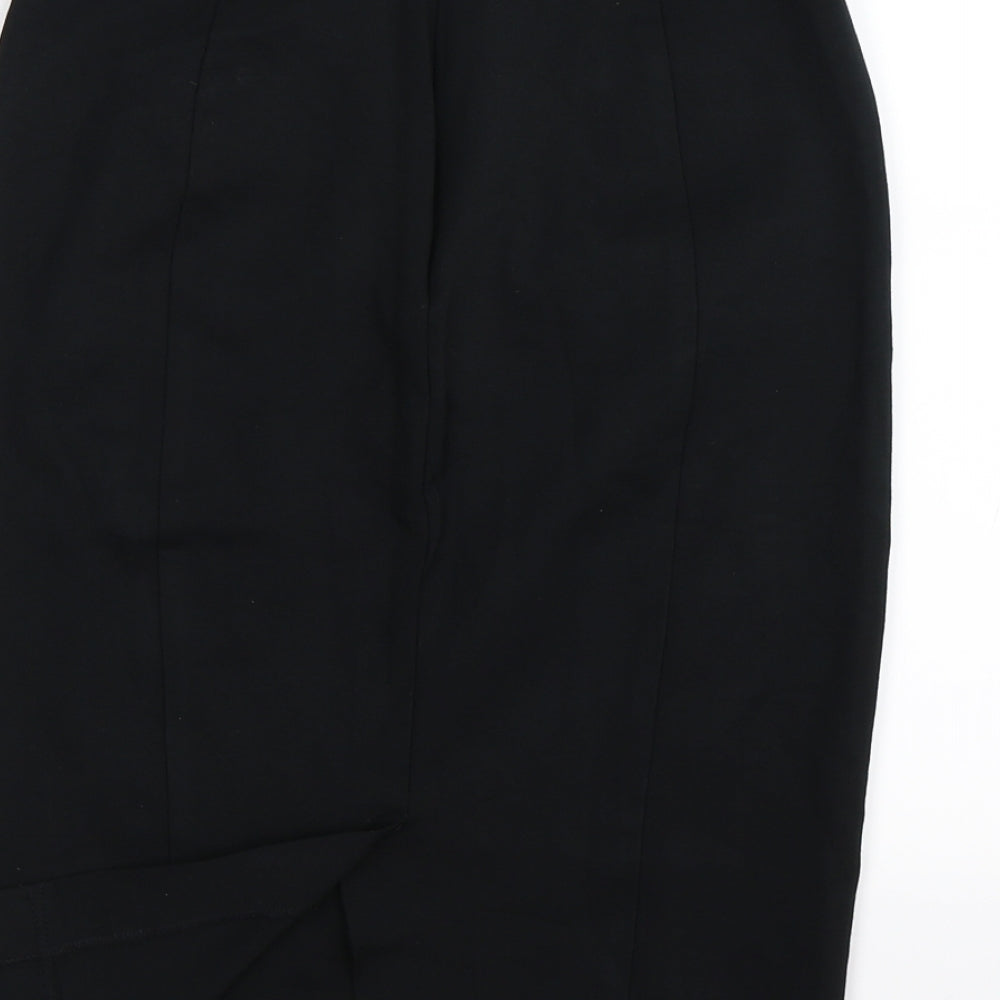 Marks and Spencer Womens Black   Peasant Skirt Size 8  - work office formal