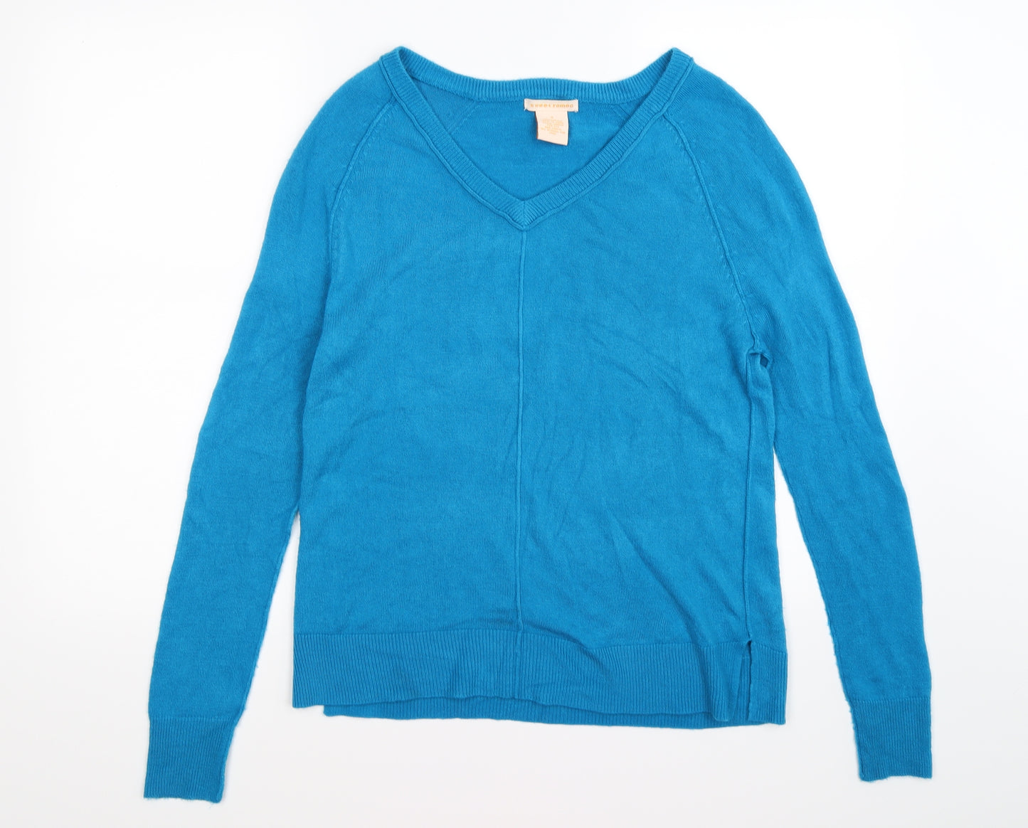 Sweet Romeo Womens Blue  Knit Pullover Jumper Size S