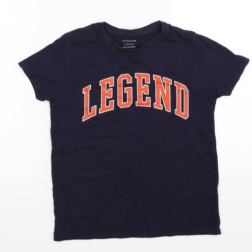 Primark Boys Blue   Basic T-Shirt Size 8-9 Years  - legend