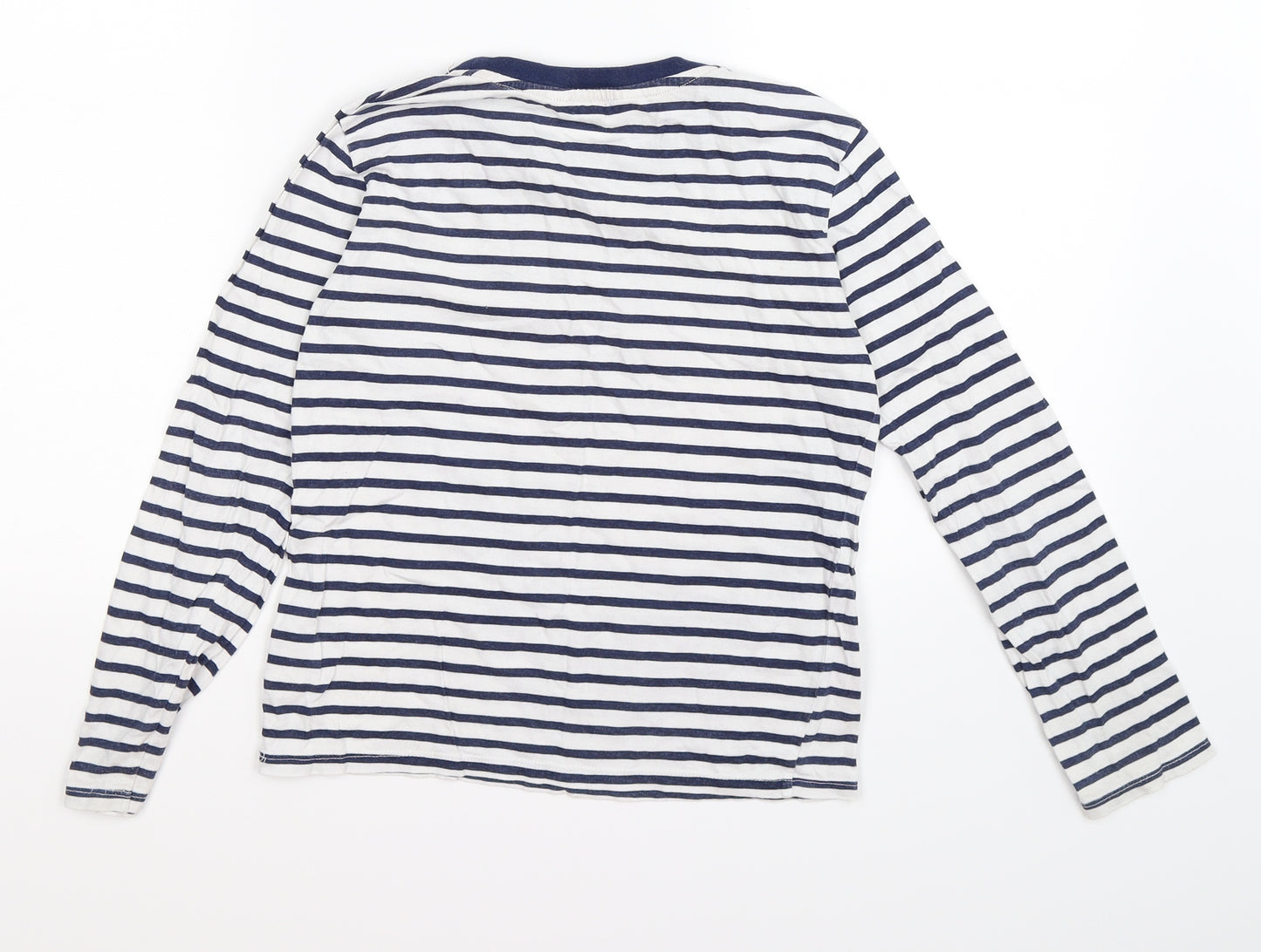 H&M Boys Blue Striped  Basic T-Shirt Size 6-7 Years  - new york